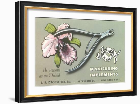 Nail Clippers Advertistement-null-Framed Art Print