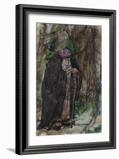 Naina.Costume Design for the Opera Ruslan and Lyudmila by M. Glinka-Valentin Alexandrovich Serov-Framed Giclee Print