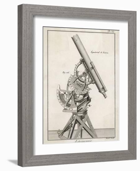 Nairn's Equatorial Telescope-Benard-Framed Photographic Print