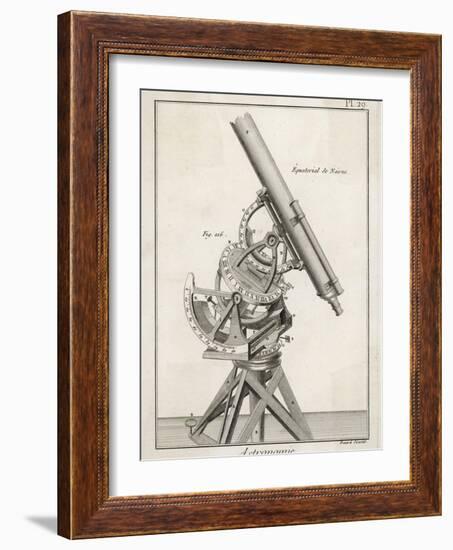 Nairn's Equatorial Telescope-Benard-Framed Photographic Print