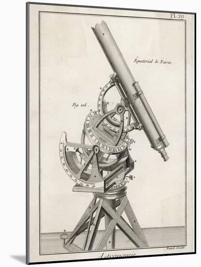 Nairn's Equatorial Telescope-Benard-Mounted Photographic Print