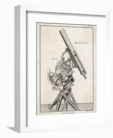 Nairn's Equatorial Telescope-Benard-Framed Photographic Print