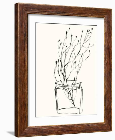 Naive Flower Sketch V-Jennifer Goldberger-Framed Art Print