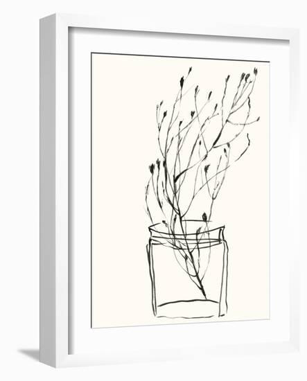 Naive Flower Sketch V-Jennifer Goldberger-Framed Art Print