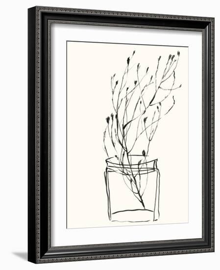 Naive Flower Sketch V-Jennifer Goldberger-Framed Art Print
