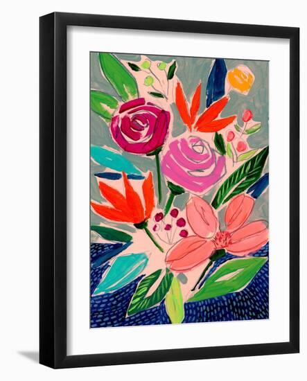 Naive Neon Bouquet II-Jennifer Parker-Framed Art Print