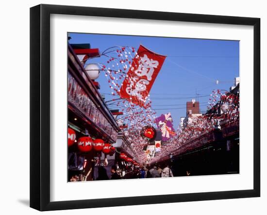Nakamise in New Year Holiday-null-Framed Photographic Print