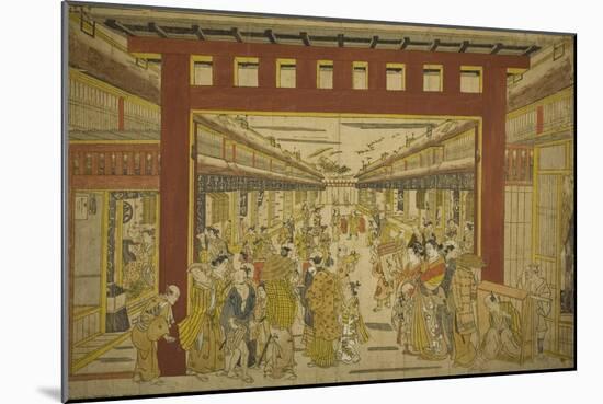 Nakanocho in the Yoshiwara-Okumura Masanobu-Mounted Giclee Print