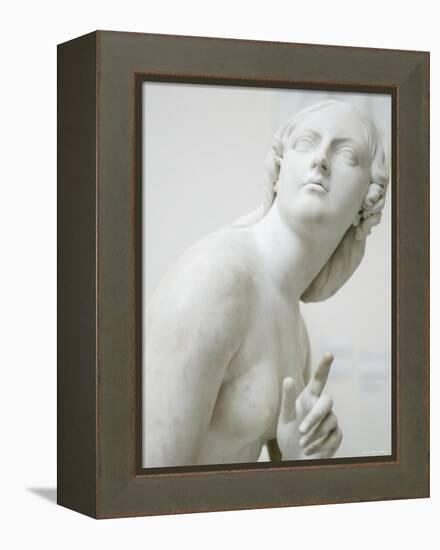 Naked Figure of Eve Listening to the Voice in White Marble, c.1842-Edward Hodges Baily-Framed Premier Image Canvas