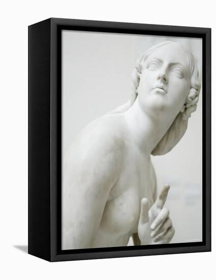 Naked Figure of Eve Listening to the Voice in White Marble, c.1842-Edward Hodges Baily-Framed Premier Image Canvas