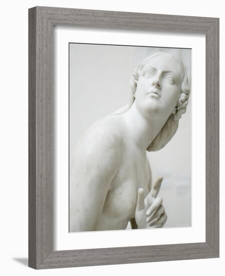 Naked Figure of Eve Listening to the Voice in White Marble, c.1842-Edward Hodges Baily-Framed Photographic Print