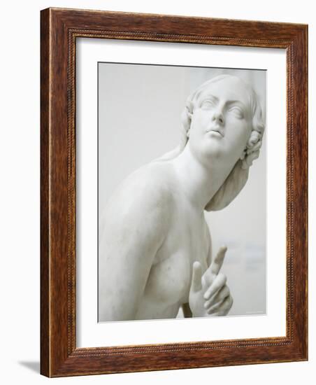 Naked Figure of Eve Listening to the Voice in White Marble, c.1842-Edward Hodges Baily-Framed Photographic Print