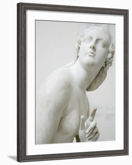 Naked Figure of Eve Listening to the Voice in White Marble, c.1842-Edward Hodges Baily-Framed Photographic Print