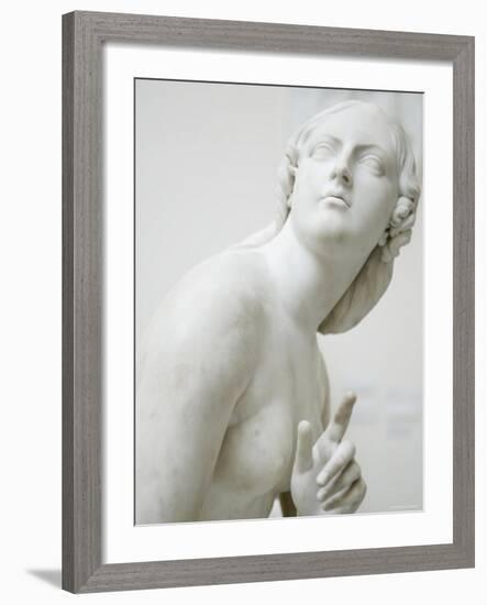 Naked Figure of Eve Listening to the Voice in White Marble, c.1842-Edward Hodges Baily-Framed Photographic Print