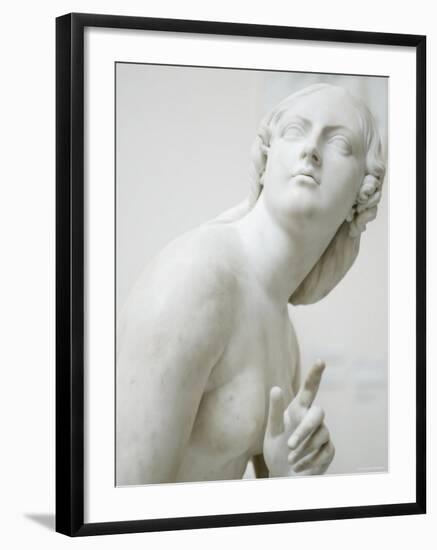 Naked Figure of Eve Listening to the Voice in White Marble, c.1842-Edward Hodges Baily-Framed Photographic Print