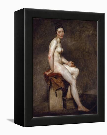 Naked Sitting Says Miss Rose - Oil on Canvas, 19Th Century-Ferdinand Victor Eugene Delacroix-Framed Premier Image Canvas