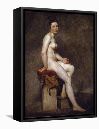 Naked Sitting Says Miss Rose - Oil on Canvas, 19Th Century-Ferdinand Victor Eugene Delacroix-Framed Premier Image Canvas