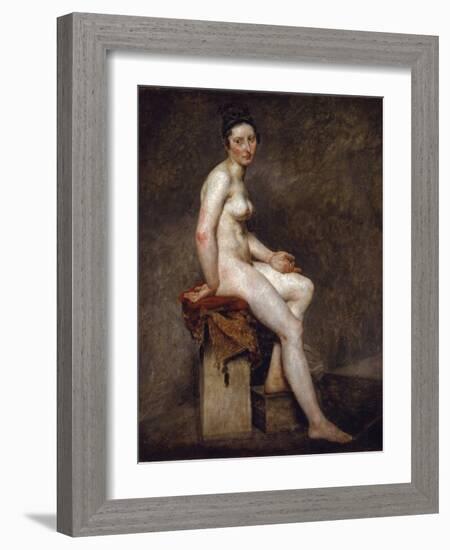 Naked Sitting Says Miss Rose - Oil on Canvas, 19Th Century-Ferdinand Victor Eugene Delacroix-Framed Giclee Print