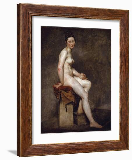 Naked Sitting Says Miss Rose - Oil on Canvas, 19Th Century-Ferdinand Victor Eugene Delacroix-Framed Giclee Print