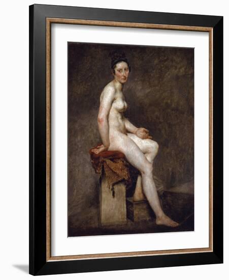 Naked Sitting Says Miss Rose - Oil on Canvas, 19Th Century-Ferdinand Victor Eugene Delacroix-Framed Giclee Print