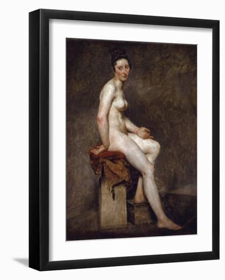 Naked Sitting Says Miss Rose - Oil on Canvas, 19Th Century-Ferdinand Victor Eugene Delacroix-Framed Giclee Print