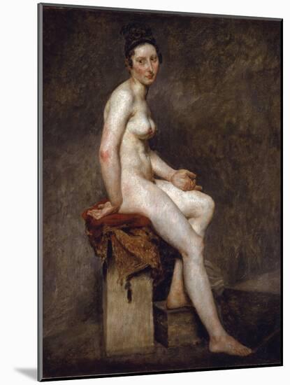 Naked Sitting Says Miss Rose - Oil on Canvas, 19Th Century-Ferdinand Victor Eugene Delacroix-Mounted Giclee Print