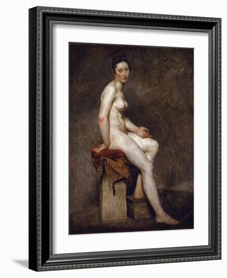 Naked Sitting Says Miss Rose - Oil on Canvas, 19Th Century-Ferdinand Victor Eugene Delacroix-Framed Giclee Print