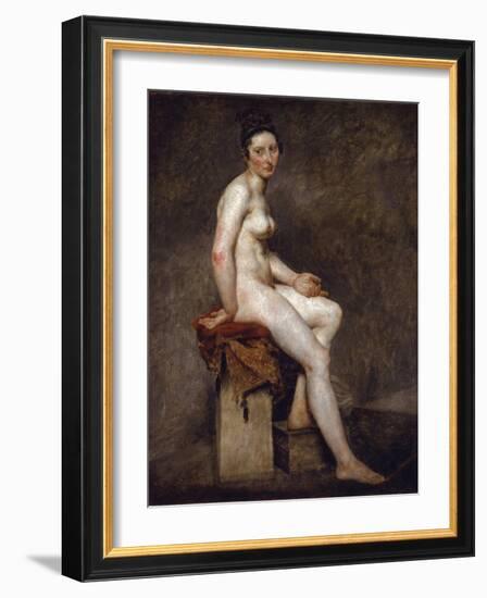 Naked Sitting Says Miss Rose - Oil on Canvas, 19Th Century-Ferdinand Victor Eugene Delacroix-Framed Giclee Print