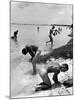 Naked Us Soldiers Bathing in the Pacific Ocean During a Lull in the Fighting on Saipan-Peter Stackpole-Mounted Premium Photographic Print