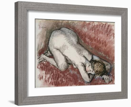 Naked Woman Kneeling, Circa 1889-1895-David Gilmour Blythe-Framed Giclee Print