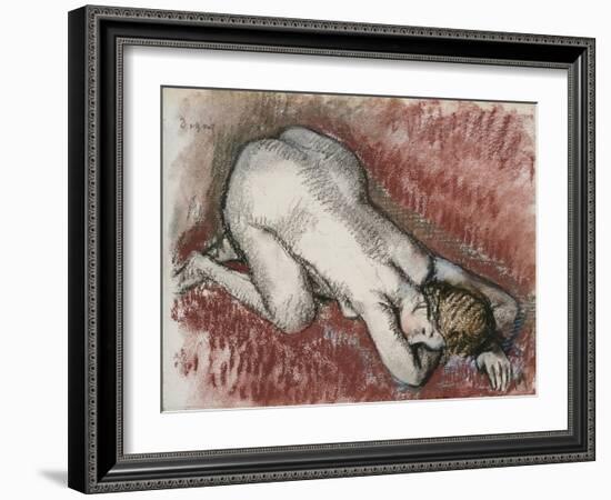 Naked Woman Kneeling, Circa 1889-1895-David Gilmour Blythe-Framed Giclee Print