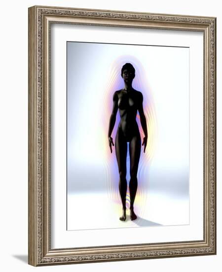 Naked Woman's Body with Aura, Artwork-Christian Darkin-Framed Photographic Print