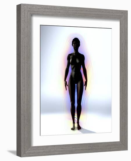 Naked Woman's Body with Aura, Artwork-Christian Darkin-Framed Photographic Print