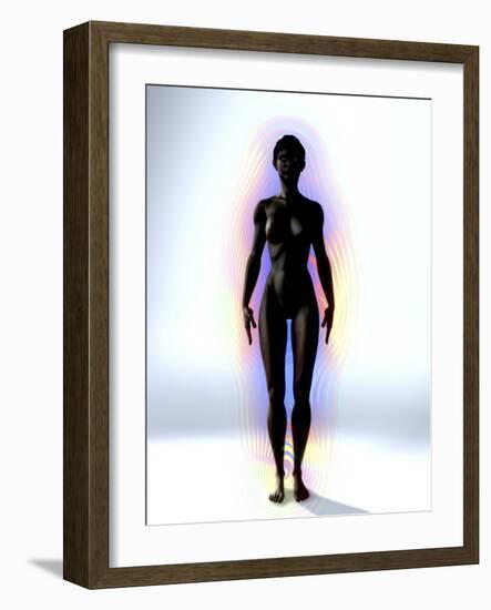 Naked Woman's Body with Aura, Artwork-Christian Darkin-Framed Photographic Print