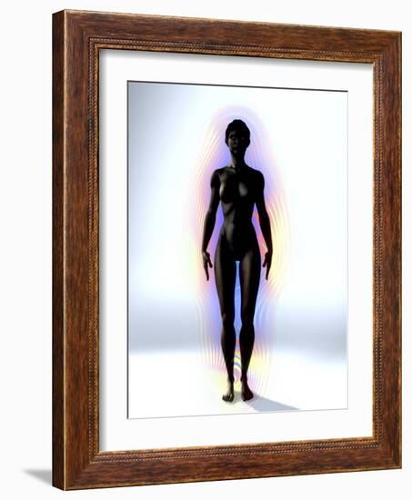 Naked Woman's Body with Aura, Artwork-Christian Darkin-Framed Photographic Print