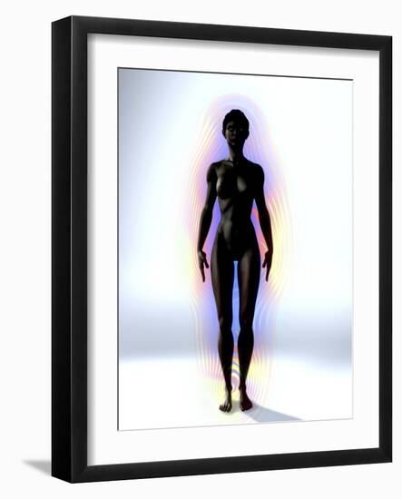 Naked Woman's Body with Aura, Artwork-Christian Darkin-Framed Photographic Print