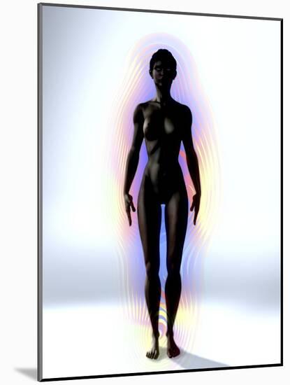 Naked Woman's Body with Aura, Artwork-Christian Darkin-Mounted Photographic Print