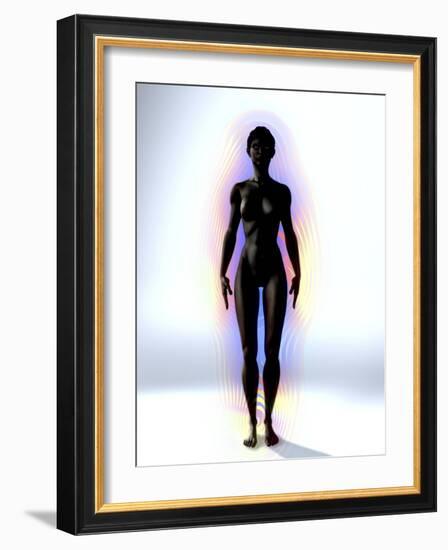 Naked Woman's Body with Aura, Artwork-Christian Darkin-Framed Photographic Print