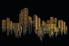 City Scene on Night Time-naKornCreate-Art Print