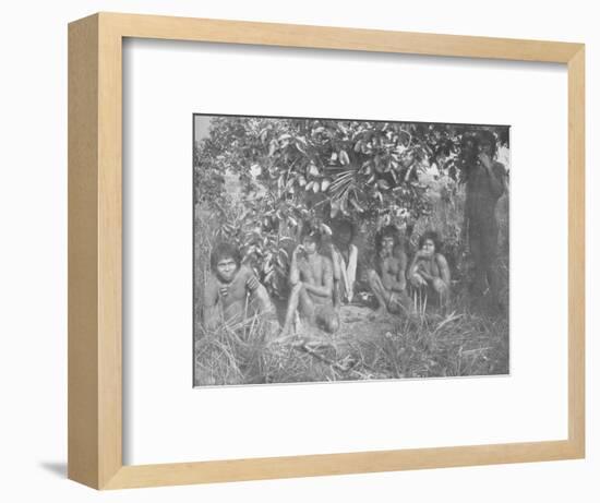 'Nambikwara Indians of the State of Matto Grosso, pacified by Colonel Rondon, but not yet fully dr-Unknown-Framed Photographic Print