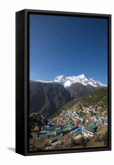 Namche Bazaar is last town during trek to Everest Base Camp, Khumbu (Everest), Nepal, Himalayas-Alex Treadway-Framed Premier Image Canvas