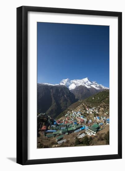 Namche Bazaar is last town during trek to Everest Base Camp, Khumbu (Everest), Nepal, Himalayas-Alex Treadway-Framed Photographic Print