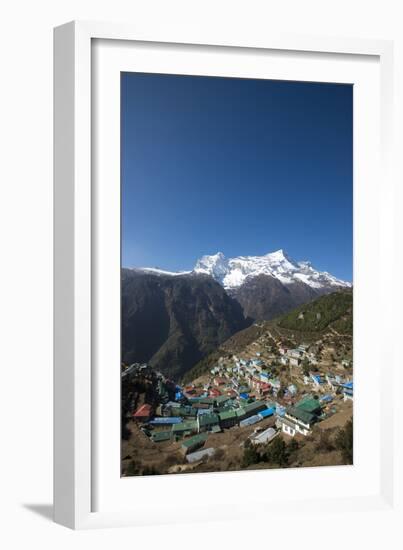 Namche Bazaar is last town during trek to Everest Base Camp, Khumbu (Everest), Nepal, Himalayas-Alex Treadway-Framed Photographic Print