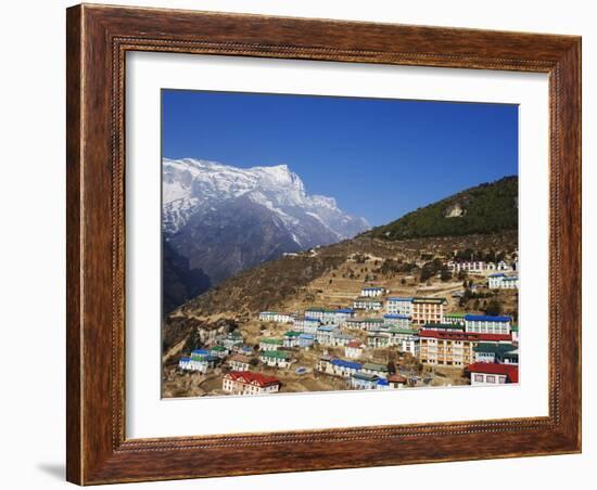 Namche Bazar, Solu Khumbu Everest Region, Sagarmatha National Park, Himalayas, Nepal, Asia-Christian Kober-Framed Photographic Print