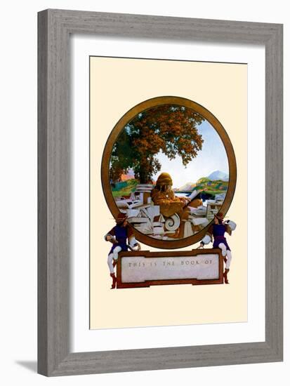 Nameplate-Maxfield Parrish-Framed Art Print