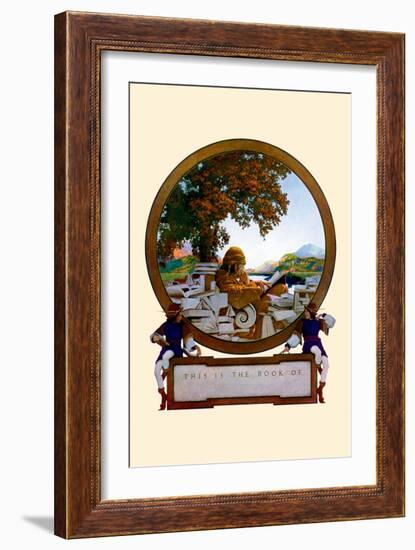 Nameplate-Maxfield Parrish-Framed Art Print