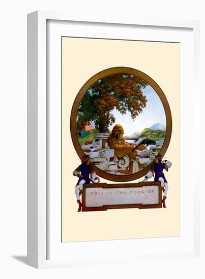 Nameplate-Maxfield Parrish-Framed Art Print