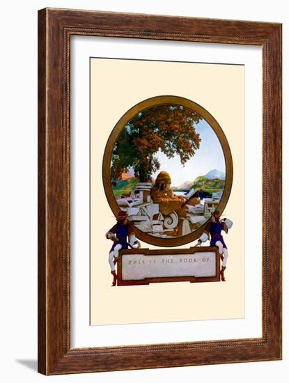 Nameplate-Maxfield Parrish-Framed Art Print