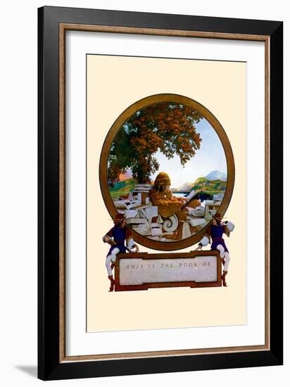 Nameplate-Maxfield Parrish-Framed Art Print