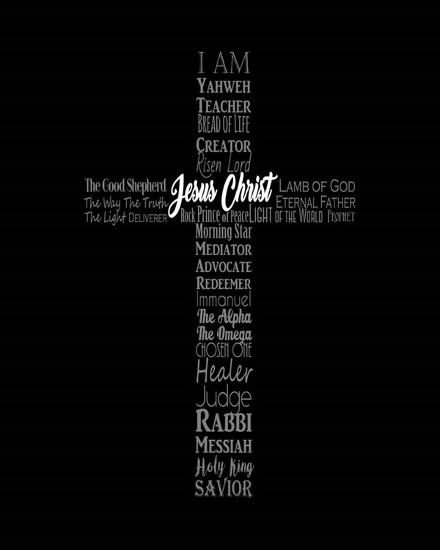 photo Art Black Jesus On The Cross names of jesus cross silhouette black by inspire me